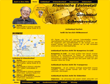 Tablet Screenshot of goldankauf-aachen.de
